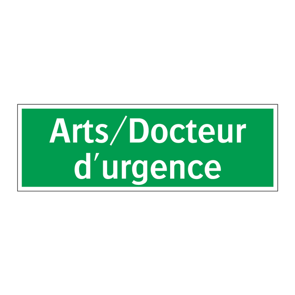 Arts/Docteur d'urgence