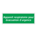 Appareil respiratoire pour évacuation d'urgence