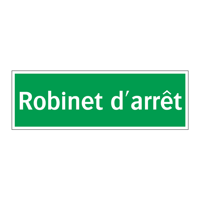 Robinet d'arrêt