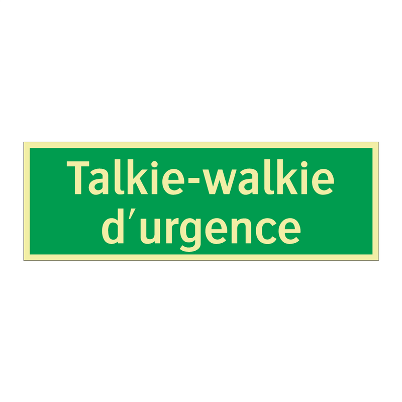 Talkie-walkie d'urgence
