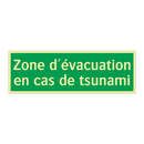 Zone d'évacuation en cas de tsunami