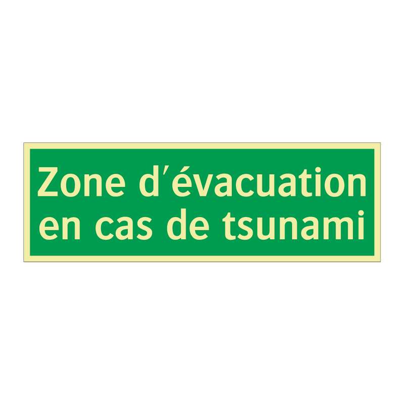 Zone d'évacuation en cas de tsunami