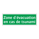 Zone d'évacuation en cas de tsunami