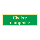 Civière d'urgence