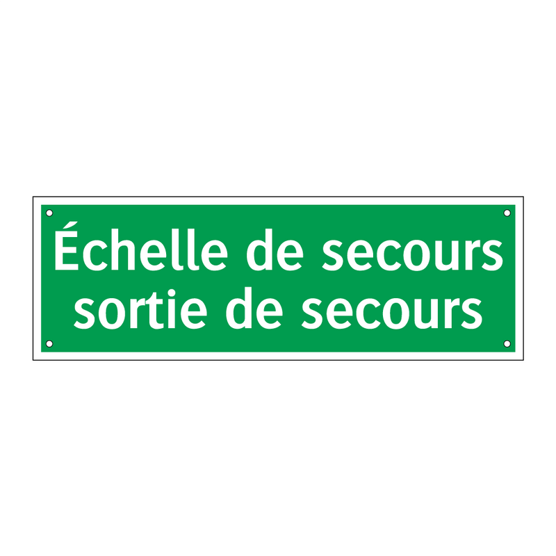 Échelle de secours sortie de secours