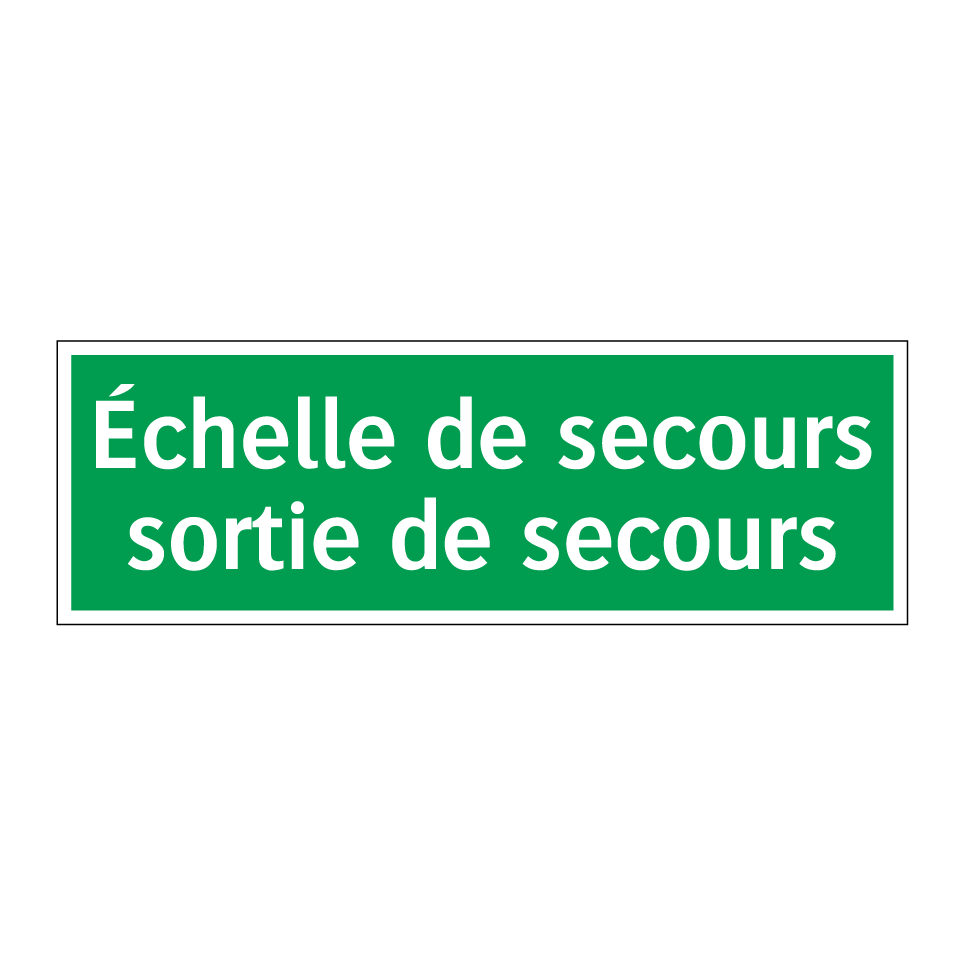 Échelle de secours sortie de secours