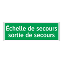Échelle de secours sortie de secours