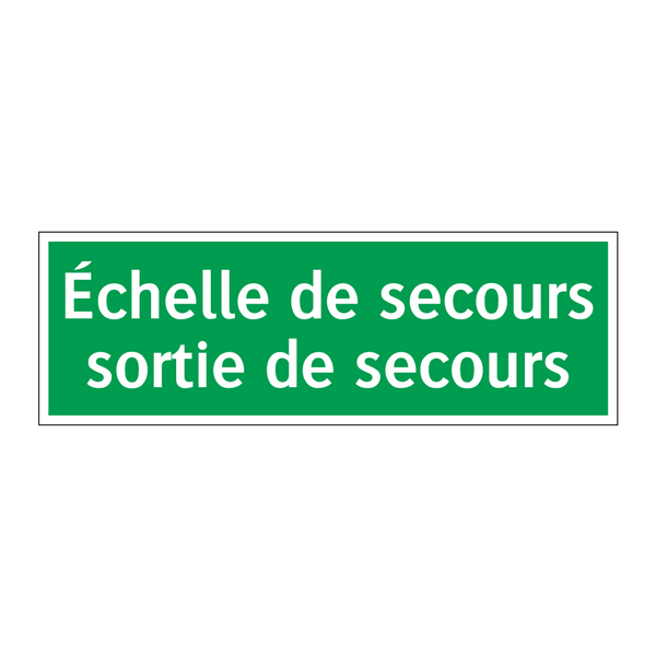 Échelle de secours sortie de secours