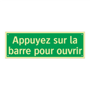 Appuyez sur la barre pour ouvrir