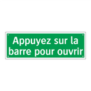 Appuyez sur la barre pour ouvrir