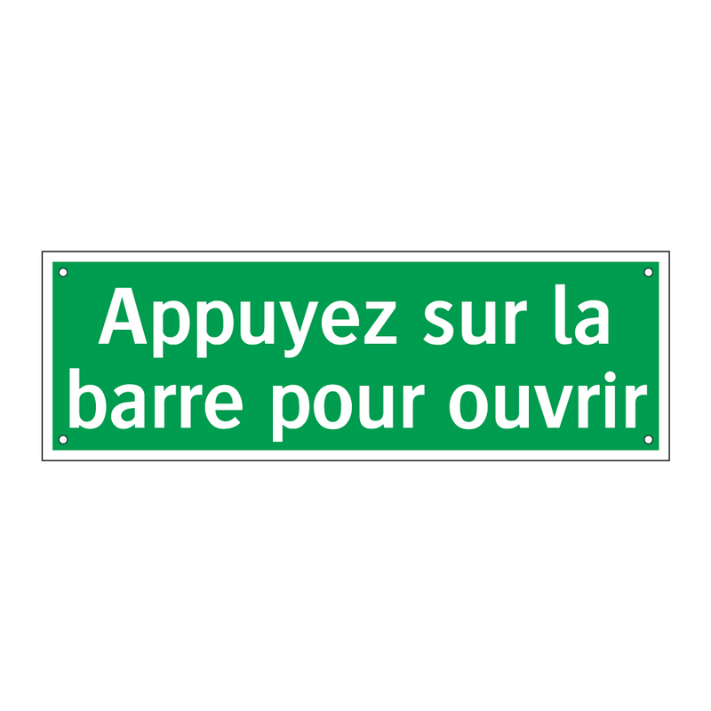 Appuyez sur la barre pour ouvrir