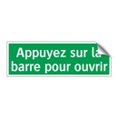 Appuyez sur la barre pour ouvrir