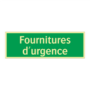 Fournitures d'urgence