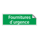 Fournitures d'urgence