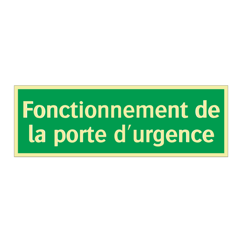 Fonctionnement de la porte d'urgence