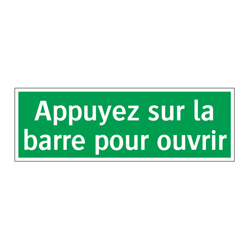 Appuyez sur la barre pour ouvrir