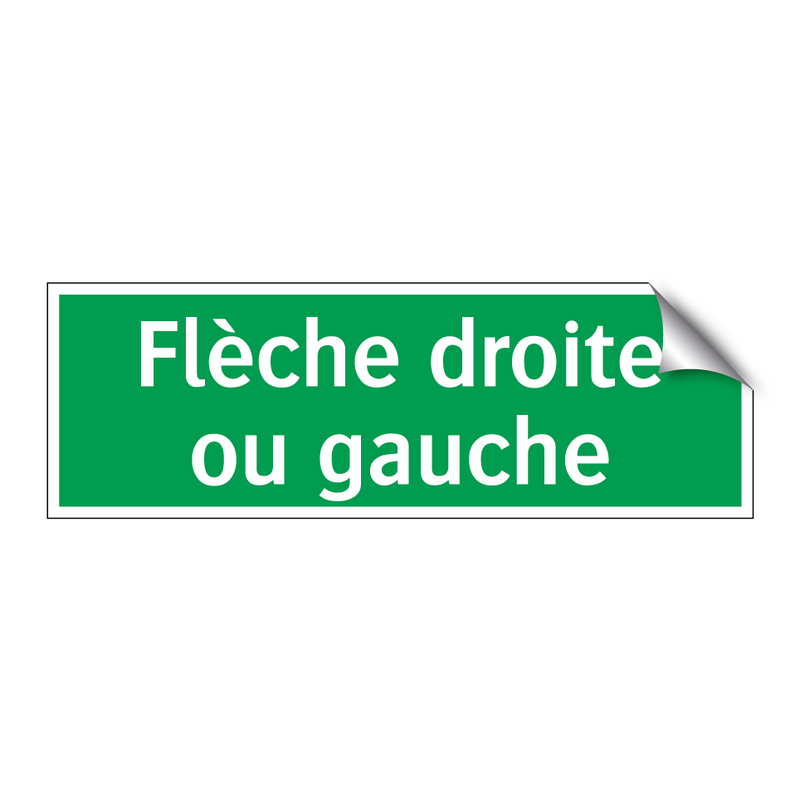Flèche droite ou gauche