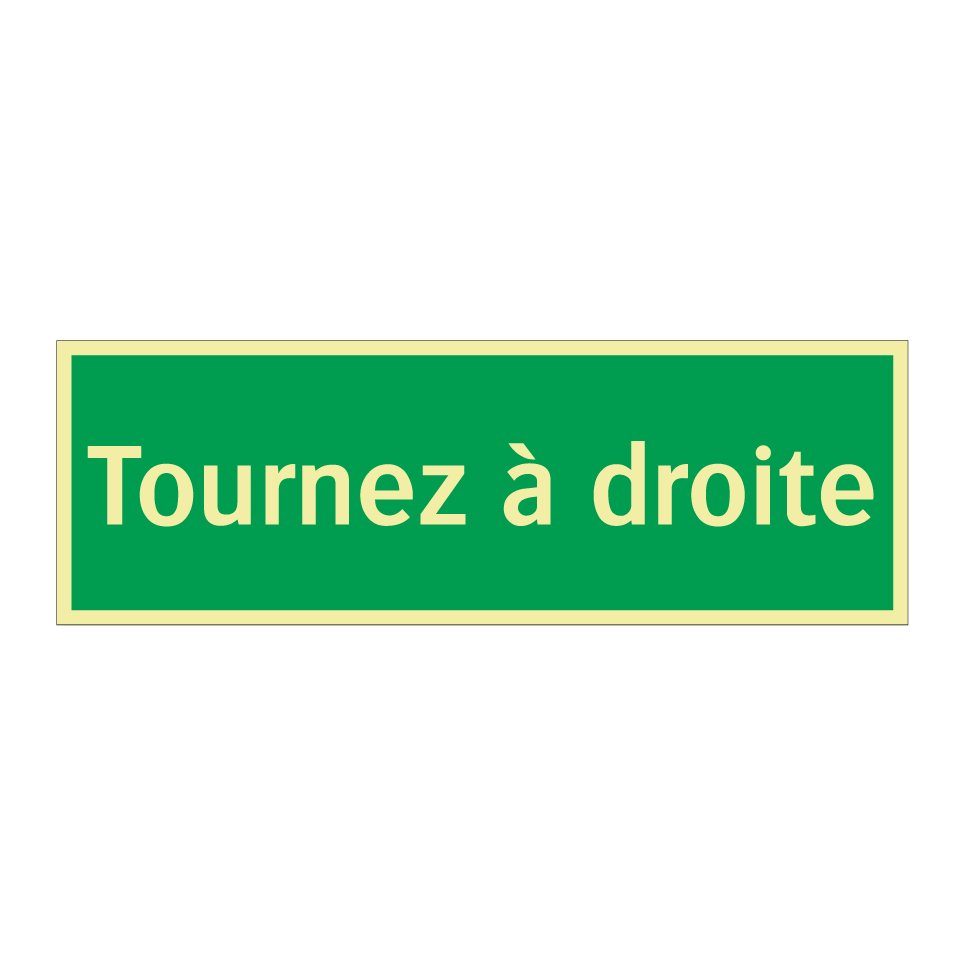 Tournez à droite