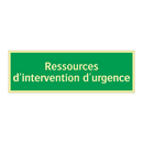 Ressources d'intervention d'urgence