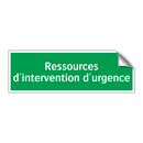 Ressources d'intervention d'urgence
