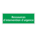 Ressources d'intervention d'urgence