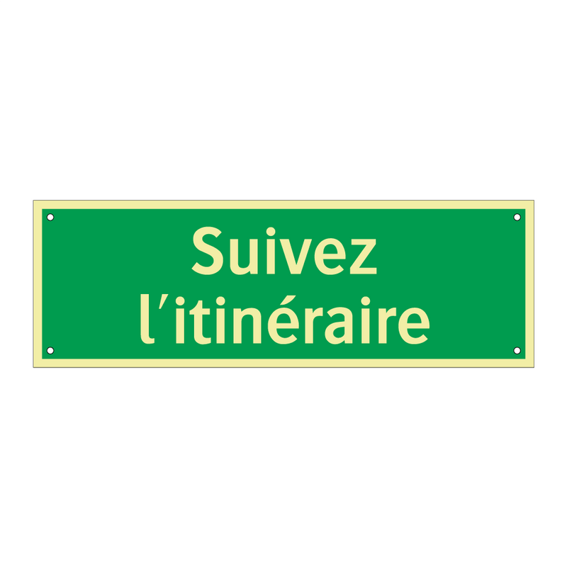 Suivez l'itinéraire