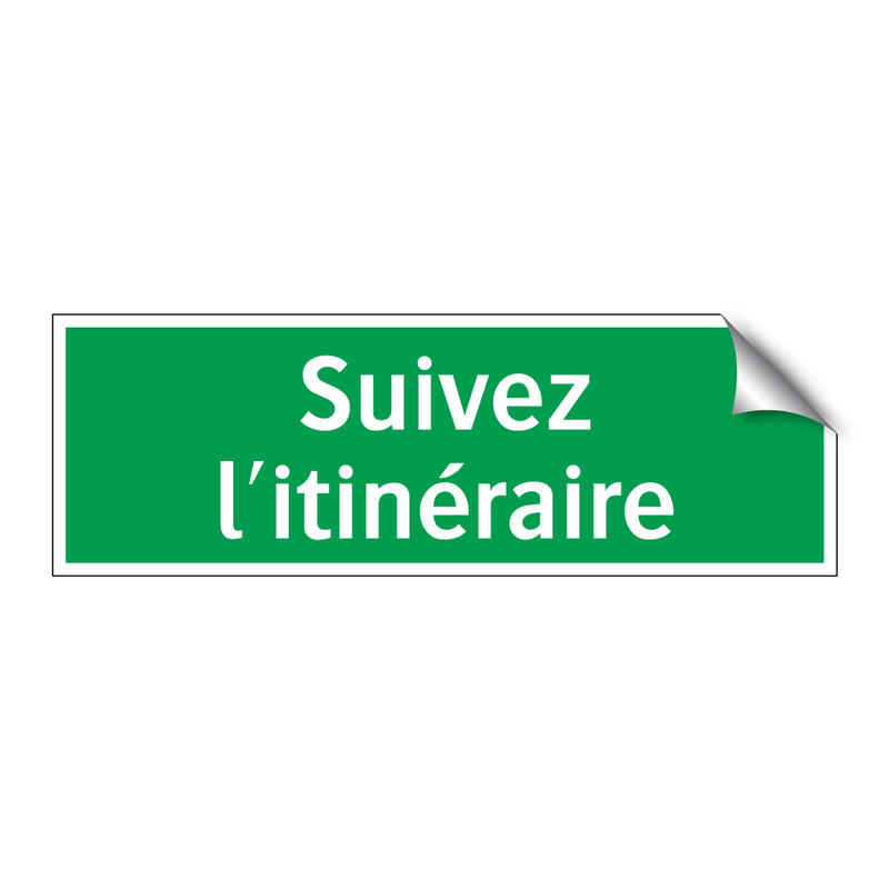 Suivez l'itinéraire