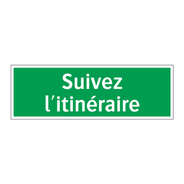 Suivez l'itinéraire