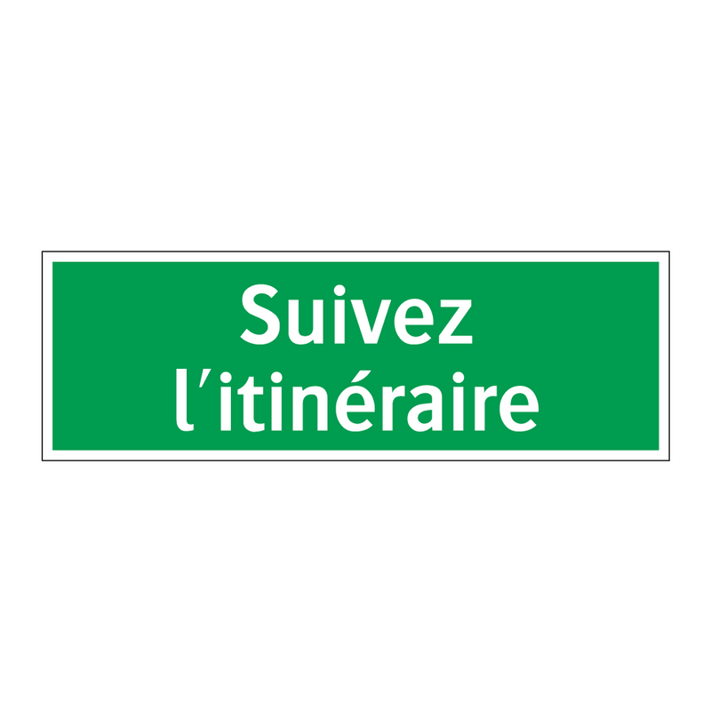 Suivez l'itinéraire
