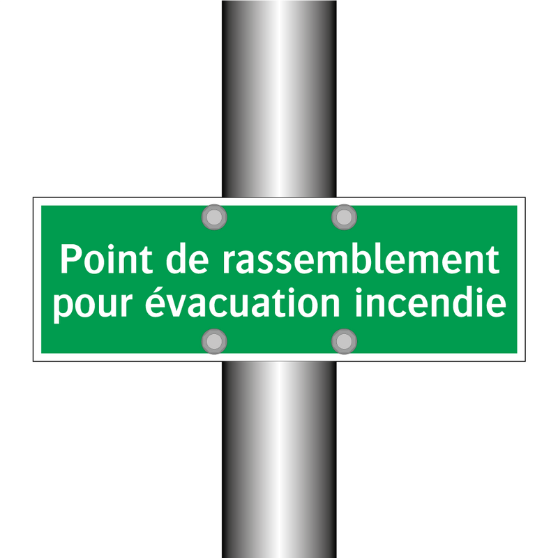 Point de rassemblement pour évacuation incendie