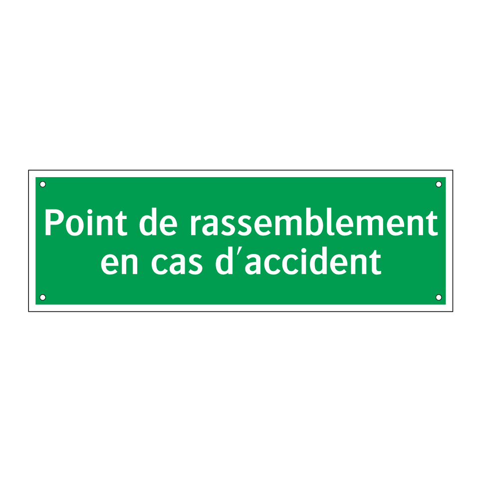 Point de rassemblement en cas d'accident