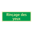 Rinçage des yeux
