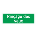 Rinçage des yeux