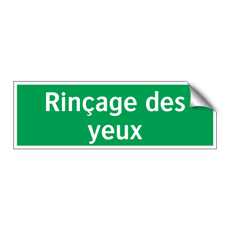 Rinçage des yeux
