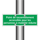 Point de rassemblement accessible pour les personnes à mobilité réduite
