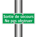 Sortie de secours Ne pas obstruer