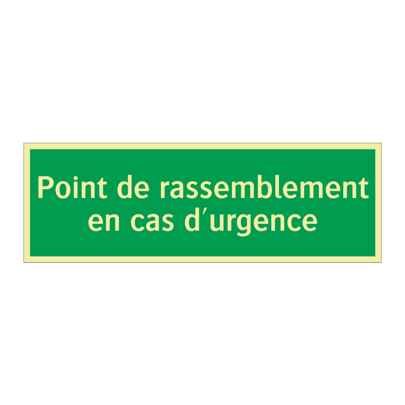 Point de rassemblement en cas d'urgence