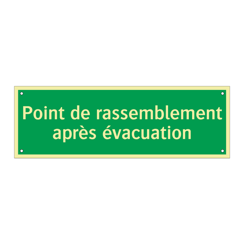 Point de rassemblement après évacuation
