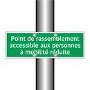 Point de rassemblement accessible aux personnes à mobilité réduite