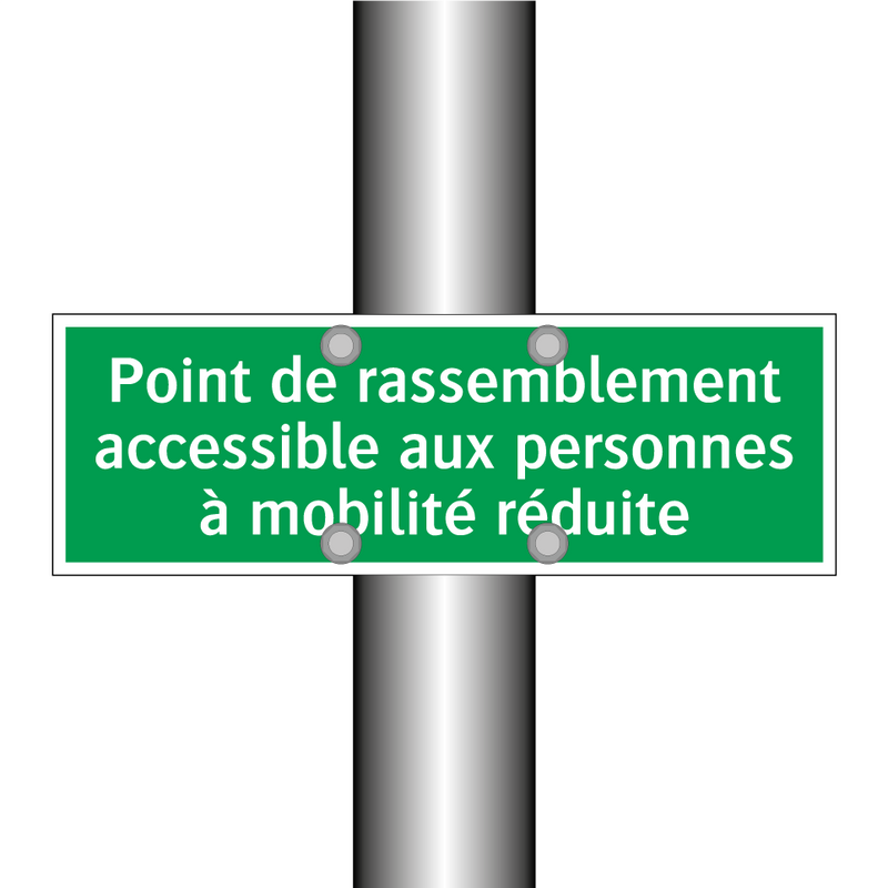 Point de rassemblement accessible aux personnes à mobilité réduite