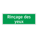 Rinçage des yeux