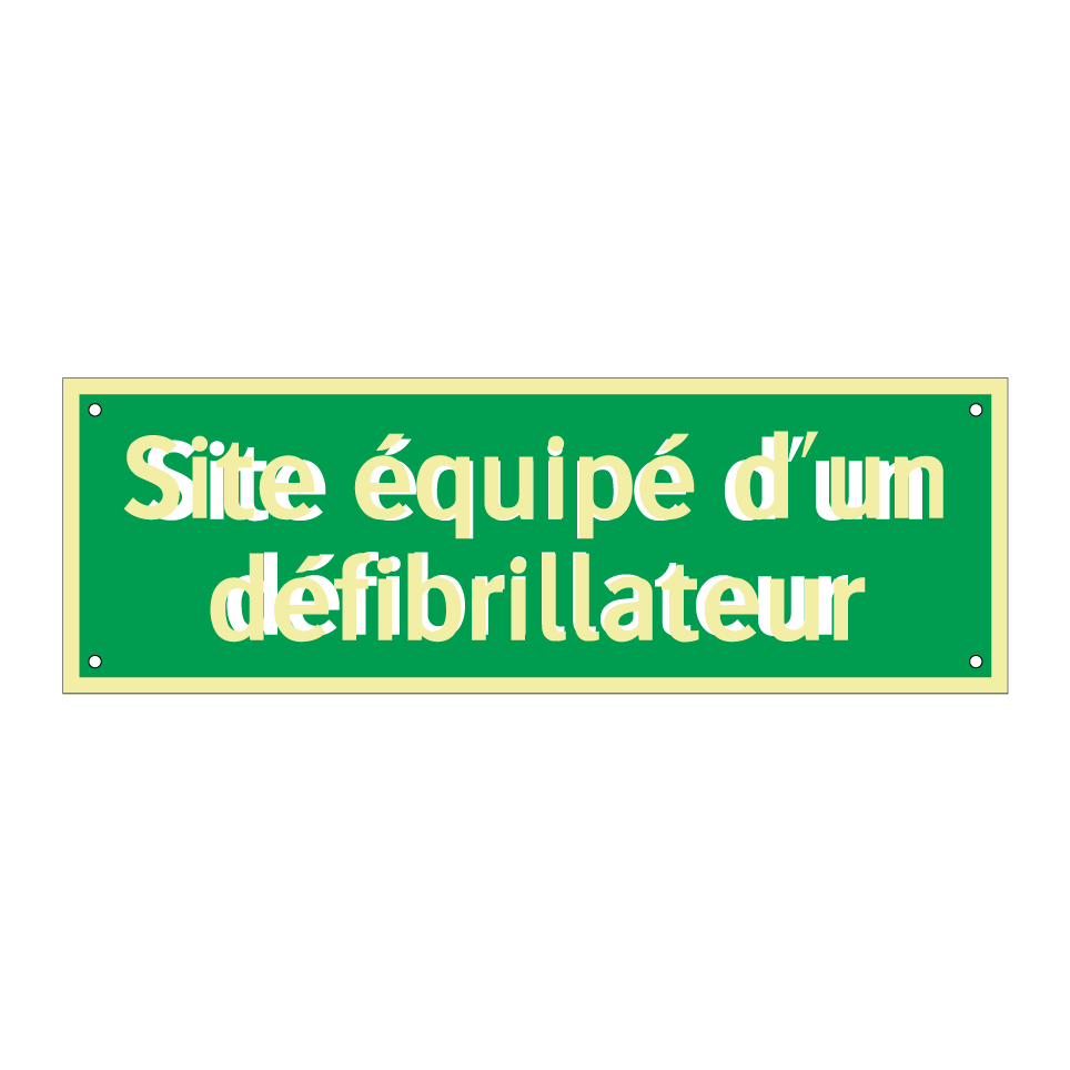 Site équipé d'un défibrillateur