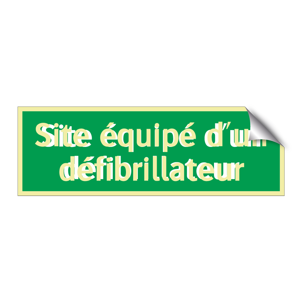 Site équipé d'un défibrillateur