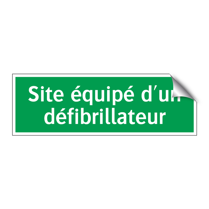 Site équipé d'un défibrillateur