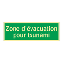 Zone d'évacuation pour tsunami