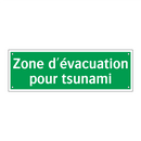 Zone d'évacuation pour tsunami