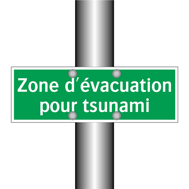 Zone d'évacuation pour tsunami