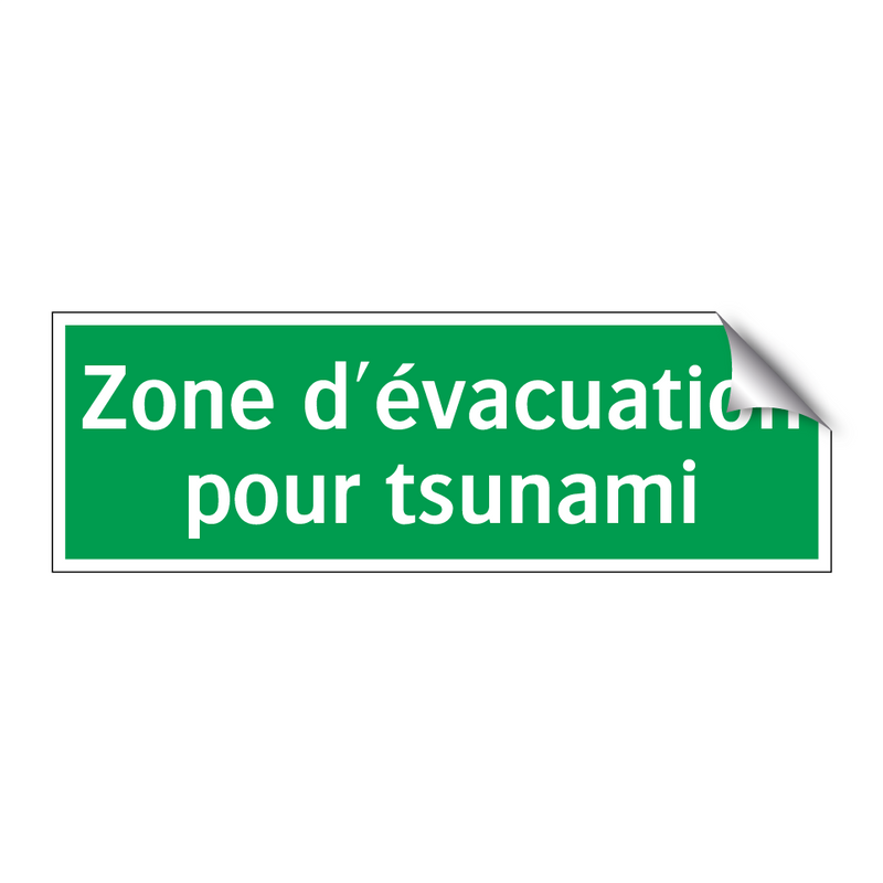 Zone d'évacuation pour tsunami