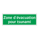 Zone d'évacuation pour tsunami