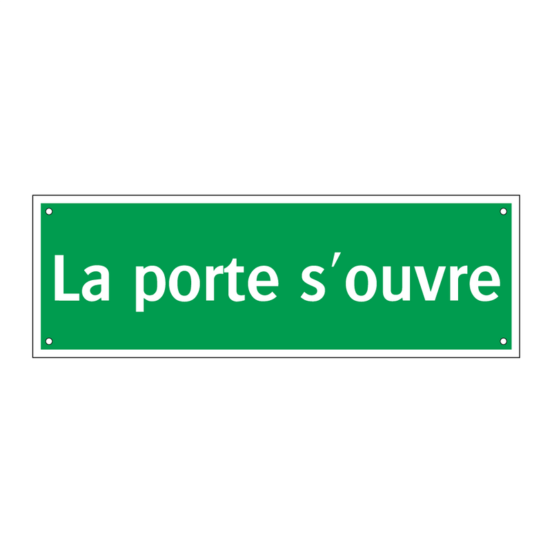 La porte s'ouvre
